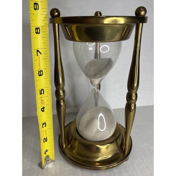 1969 State Farm Life Insurance Co 40th Anniversary Brass Hourglass Rare 2 Hour - Picture 5 of 14